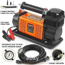 ALL-TOP Heavy Duty Portable 12V Air Compressor Kit Inflate 180L 6.35Ft³/Min Max