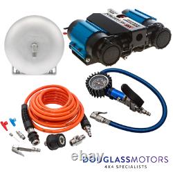 ARB Twin Air Compressor (12v) & Deluxe Tyre Inflation Kit inc Tank CKMTA12