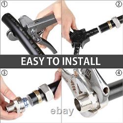 AXILYZE 76PCS Air Compressor Line Kit 3/4 inch x 200 Feet HDPE Aluminum Black