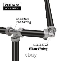 AXILYZE 76PCS Air Compressor Line Kit 3/4 inch x 200 Feet HDPE Aluminum Black