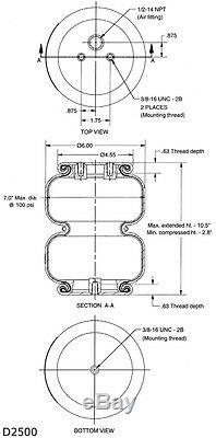 AccuAir Auto Level FBSS Kit iLevel eLevel VU4 Viair 444C Air Lift Bags 2-ALB