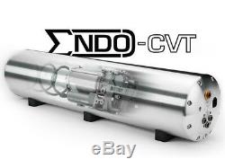 AccuAir ENDO-CVT Raw Aluminum Tank with Air Compressor 4-Corner Valves & Adapter