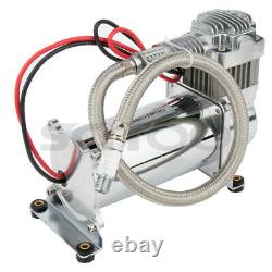 Air Compressor 12V Permanent Magnetic Motor Hose Kit For Train Horns 200 Psi