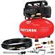 Air Compressor, 6 Gallon, Pancake, Oil-free With 13 Piece Accessory Kit