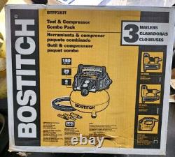 Air Compressor Combo Kit, 3-Tool BOSTITCH (BTFP3KIT) New In Box