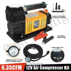 Air Compressor Kit 12V Portable 6.35CFM For SUV Truck Tire Inflator Car Air Pump