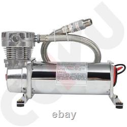 Air Compressor Kit For Train Horns Air Horn Air Suspension Kit Silver 3/8 NPT