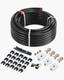 Air Compressor Line Kit 3/4'' X 100ft Hdpe/aluminum Shop Air Piping System Black