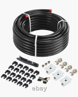 Air Compressor Line Kit 3/4'' x 100FT HDPE/Aluminum Shop Air Piping System Black