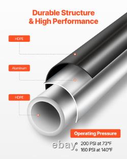 Air Compressor Line Kit 3/4'' x 100FT HDPE/Aluminum Shop Air Piping System Black