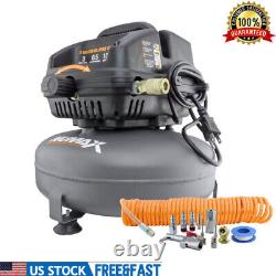 Air Compressor Oil-Free Electric With Hose & 11 Piece Inflation Kit House 3 Gal US