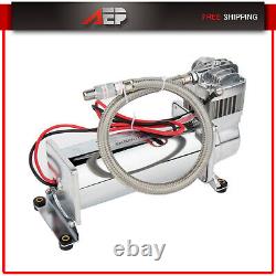 Air Compressor Permanent Magnetic Motor Hose Kit 12V 200 Psi For Train Horns