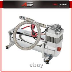 Air Compressor Permanent Magnetic Motor Hose Kit 12V 200 Psi For Train Horns