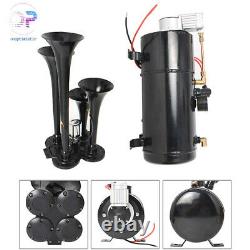 Air Horn Kit With 150 PSI Air Compressor For Car Truck Train 150db 4 Trumpet