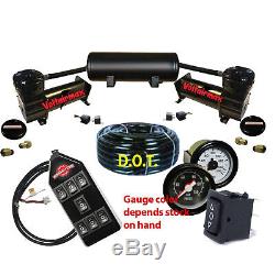 Air Ride Suspension Compressors 480 Black 5 Gal Tank, all items as shown