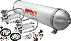 Air Suspension Kit for Truck/Car Bag/Ride, Dual Compressor, 5G Aluminum Tank