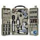 Air Tool And Accessories Kit, 71 Piece, Impact Wrench, Air Ratchet, Die Grind