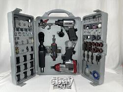 Air Tool and Accessories Kit 71 Piece Impact Wrench Air Ratchet Die Grinder