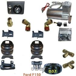 Air Tow Assist Kit 2004-2014 Ford F150 with In Cab Control Compressor DC100