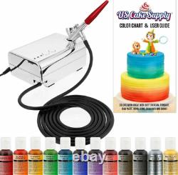 Airbrush Gun Kit Cake Decorating Air Compressor Complete Craft Art Spray Paint