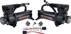 Airmaxxx 2 Black 580 Air Ride Suspension Compressors 165 psi On Pressure Switch