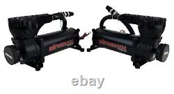 Airmaxxx 2 Black 580 Air Ride Suspension Compressors 165 psi On Pressure Switch