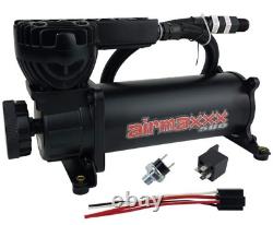 Airmaxxx Black 480 Air Compressor 200 psi Off with Air Filter Relocate Kit