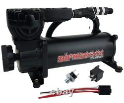 Airmaxxx Black 480 Air Compressor 200 psi Off with Air Filter Relocate Kit