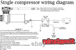 Airmaxxx Black 580 Air Compressor 165/200 Switch Complete Wiring Kit & Air Tank
