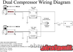 Airmaxxx Dual Black 580 Compressors 120/150 Pressure Switch Air Ride Suspension