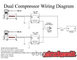 Airmaxxx Dual Black 580 Compressors 120/150 Pressure Switch Air Ride Suspension
