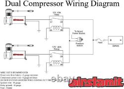 Airmaxxx black 580 dual air compressors & 2 compressor wiring kit