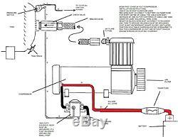 BOSS PX07 12v Air Compressor Braided Hose Pressure Switch Check Valve Solenoid