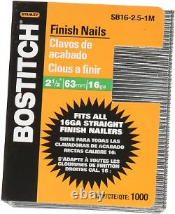 BOSTITCH Air Compressor Combo Kit, 3-Tool (BTFP3KIT) & Finish Nails, Bright, 2-1