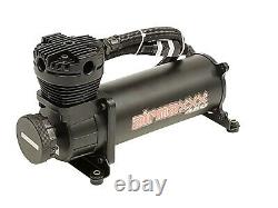 Black Air Compressor with Air Intake Filter Relocator AirMaxxx 480 180 psi Kit
