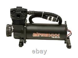 Black Air Compressor with Air Intake Filter Relocator AirMaxxx 480 180 psi Kit