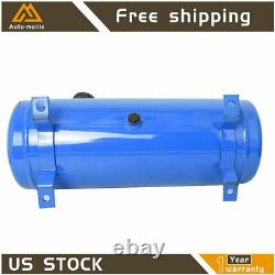 Blue Compressor 4 Trumpet Air Horn Kit Tank Gauge For Car Train Truck 12V