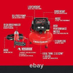 CRAFTSMAN 6-Gallon Single Stage Portable Corded Electric Pancake Air Compressor