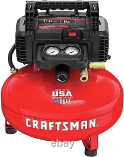 CRAFTSMAN Air Compressor, 6 Gallon, Pancake, Oil-Free with 13 Piece Accessory