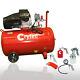 Crytec Air Compressor 100 Litre 3hp 8bar 5pc Spray Kit