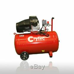 CRYTEC Air Compressor 100 Litre 3HP 8BAR 5pc Spray Kit