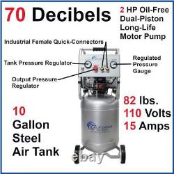 California Air Tools SP Ultra Quiet & Oil-Free 2-HP 10-Gallon Steel Tank Air