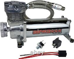 Chrome 480 Air Compressor 165 psi On 200 psi Off For Air Horn Or Bag Suspension
