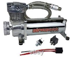 Chrome 480 Air Compressor 165 psi On 200 psi Off For Air Horn Or Bag Suspension