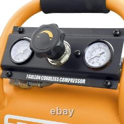 Combo Cordless Air Compressor 1 Gallon 20 Volt, with 3-In-1 Pneumatic Finish Nai