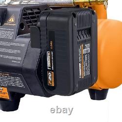 Combo Cordless Air Compressor 1 Gallon 20 Volt, with 3-In-1 Pneumatic Finish Nai