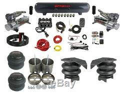 Complete Air Ride Suspension Kit Chevy 99-06 1500 Manifold Valve Bags 480 Chrome