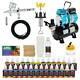 Complete Pro G44 Master Dual-action Airbrush W-air Compressor Kit And Paint