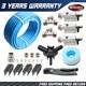 Compressed Air Tubing Master Kit 100 Foot 0.75 Inch Semi-flexible Blue