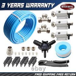 Compressed Air Tubing Master Kit 100 Foot 0.75 Inch Semi-Flexible Blue